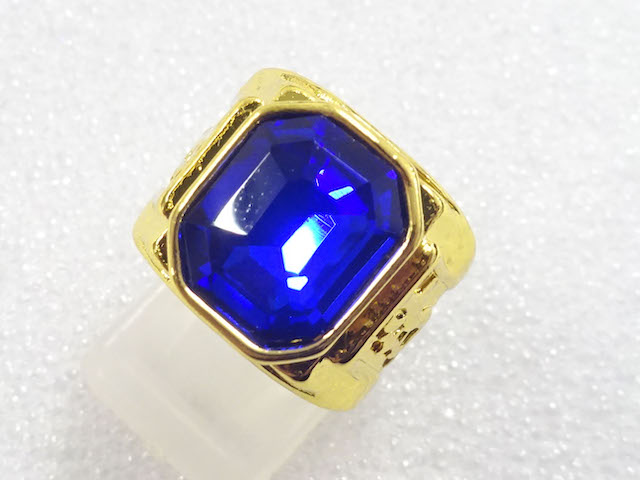 JAPANESE KIMONO / ANTIQUE COLORED STONE RING (SIZE 13.5)